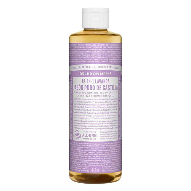 Dr. Bronner's 18-In-1 Lavender Pure-Castile Liquid Soap 475ml for Unisex