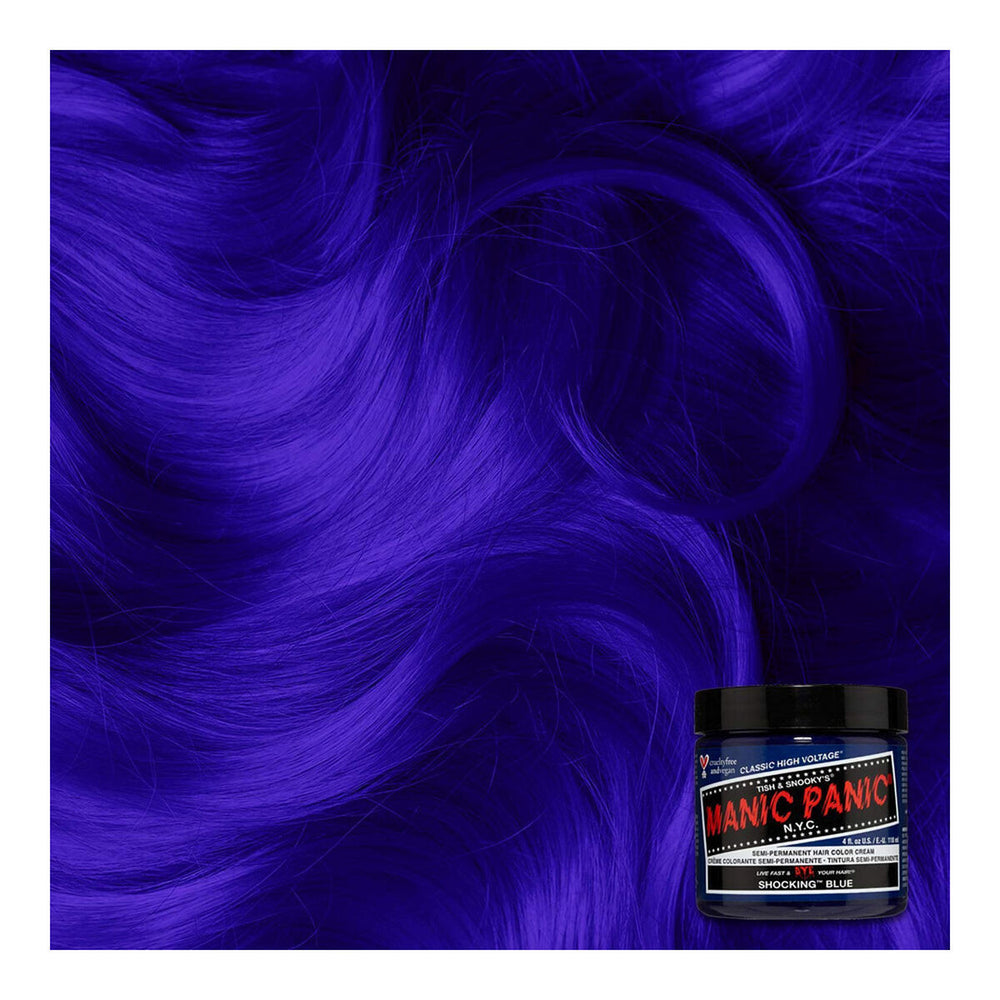 Manic Panic High Voltage Classic Semi-Permanent Hair Colour 118ml - Shocking Blue, 118 ml for Unisex