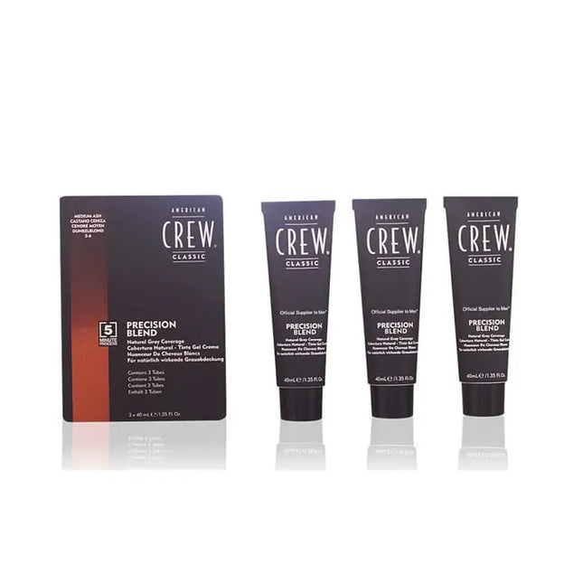 American Crew Precision Blend Natural Grey Coverage Trio Pack 3 x 40ml Medium Ash for Men