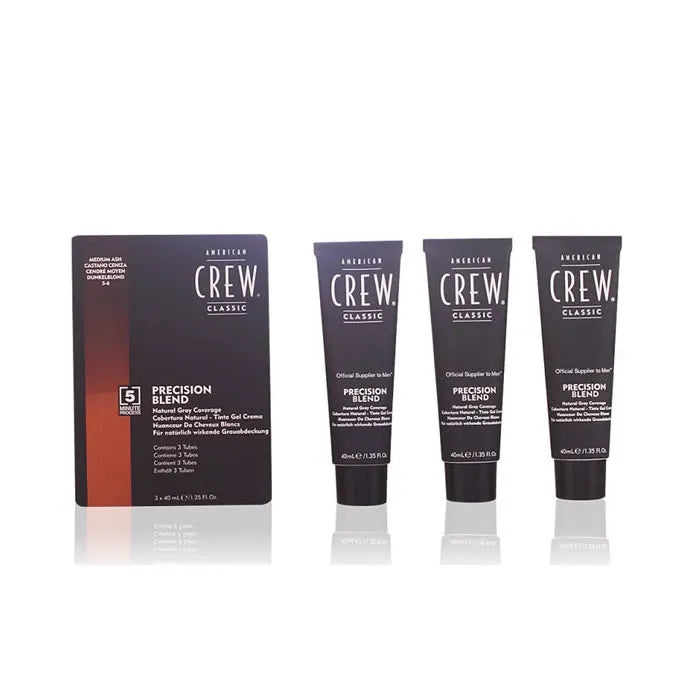 American Crew Precision Blend Natural Grey Coverage Trio Pack 3 x 40ml Medium Ash for Men
