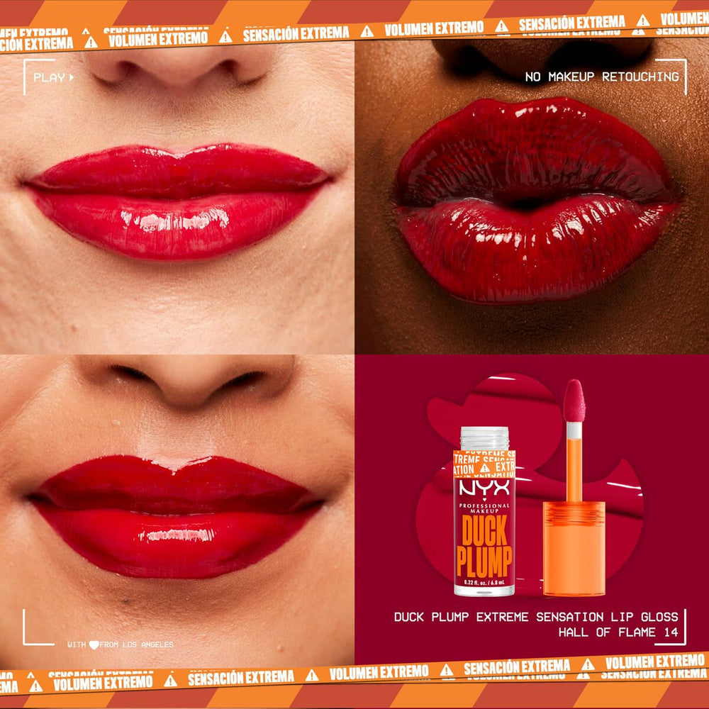 Nyx Professional Makeup Duck Plump Lip Gloss 6.8ml - Hall Of Flame, 7 ml for Unisex