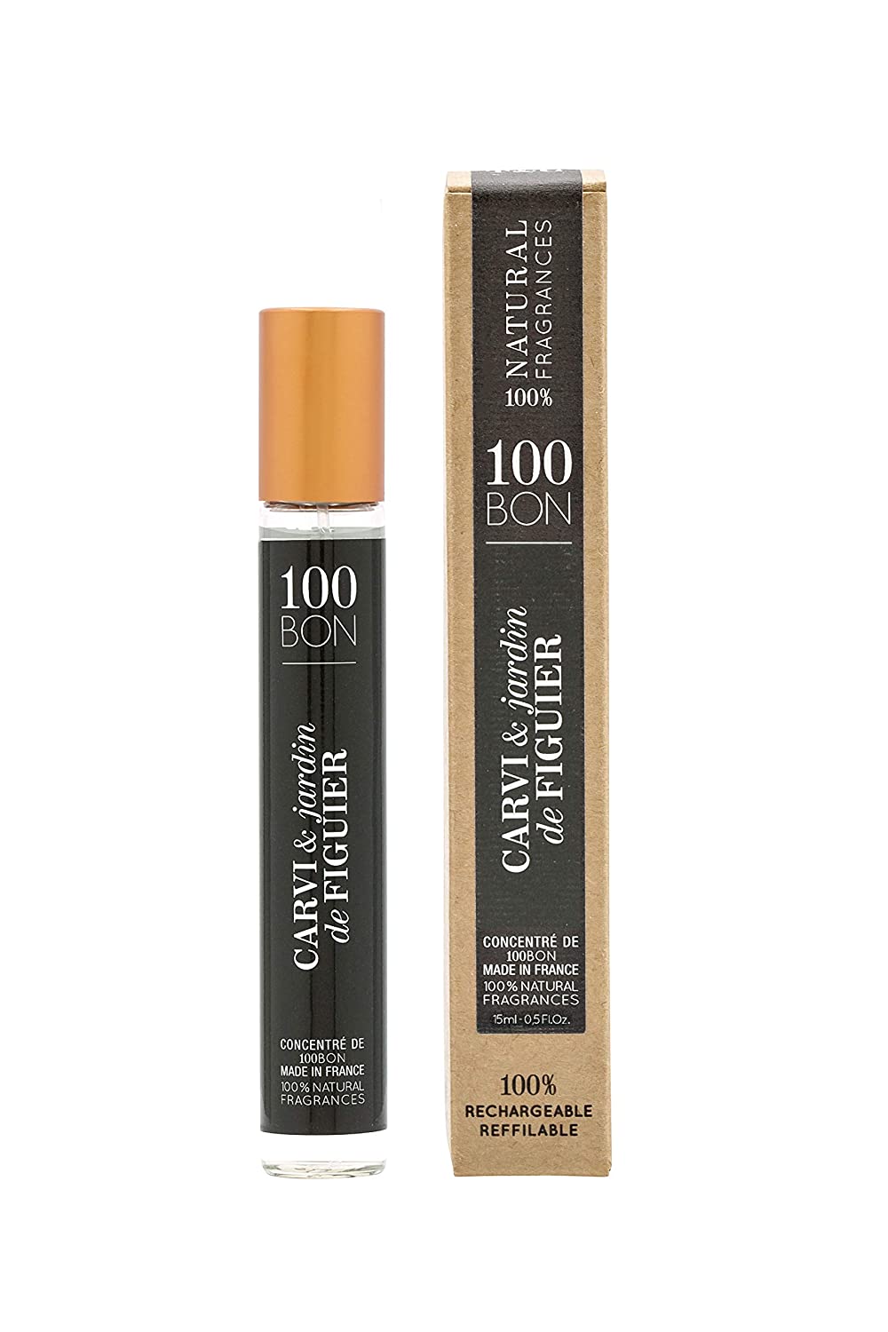 100BON Eau de Thé et Gingembre Refillable Eau de Parfum Concentrate 15ml Spray, 15 ml for Unisex