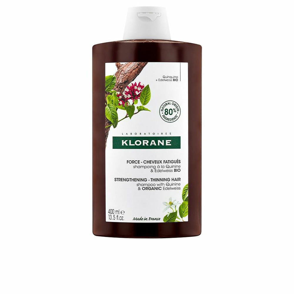 Klorane Quinine & Organic Edelweiss Shampoo 400ml - Anti Hair Loss, 400 ml for Unisex