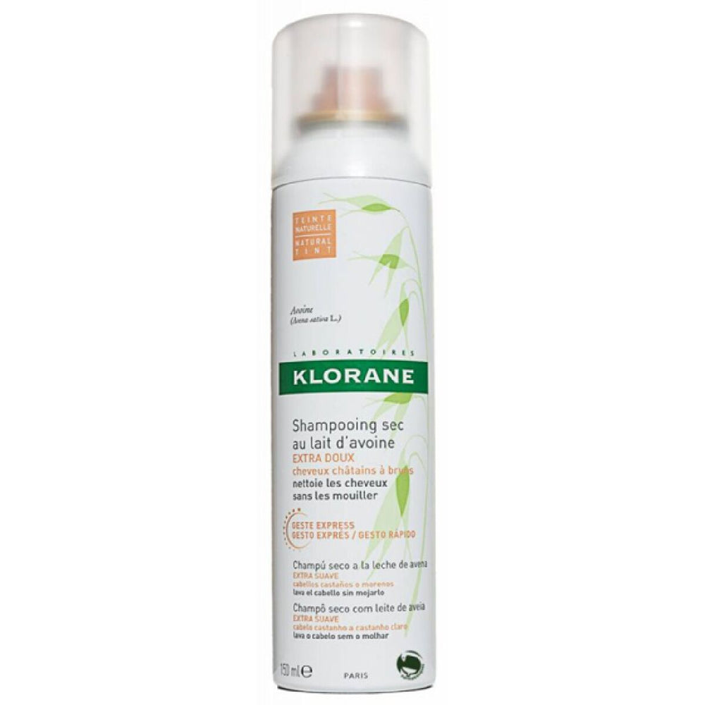 Klorane Extra Mild Oat Milk Dry Shampoo 250ml Spray - Brown/Dark Hair, 250 ml for Unisex