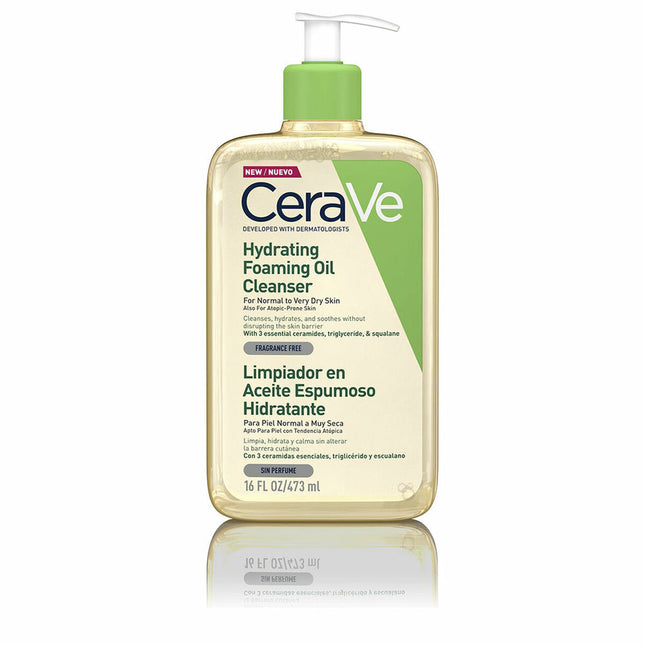 CeraVe Hydrating Foaming Oil Cleanser 473ml, 473 ml for Unisex