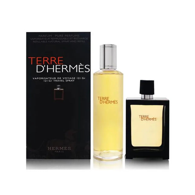 Hermès Terre d'Hermès Gift Set 30ml Parfum Spray + 125ml Parfum Refill for Men