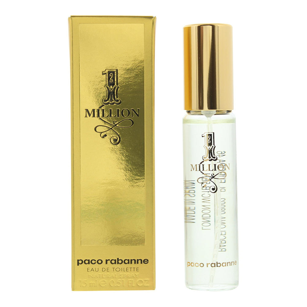 Paco Rabanne 1 Million Eau De Toilette 15ml Spray, 15 ml for Men