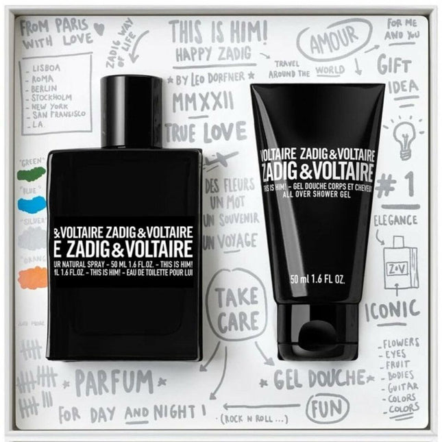 Zadig & Voltaire This is Him Gift Set 50ml EDT + 50ml Shower Gel for Men