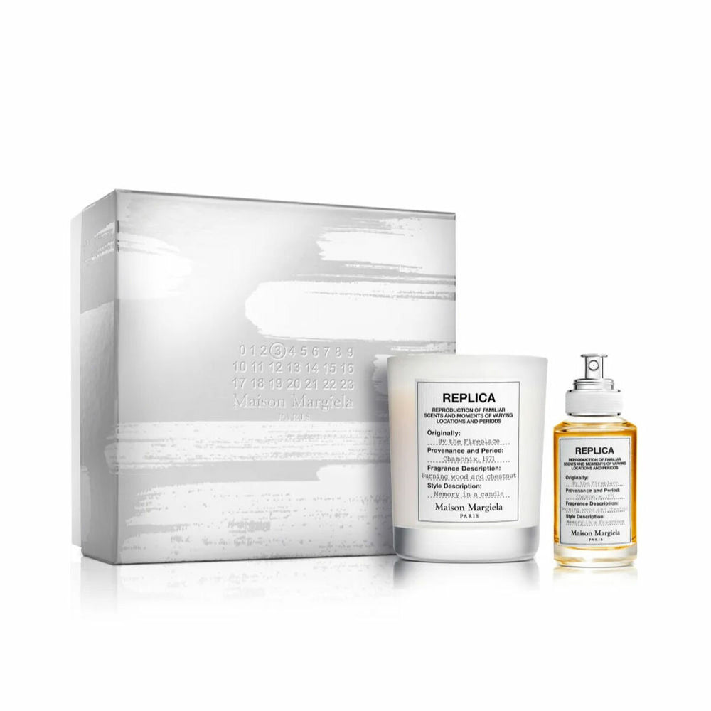 Maison Margiela By The Fireplace Gift Set 30ml EDT + 165g Candle for Unisex