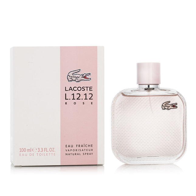 Lacoste L.12.12 Pour Elle Eau Fraiche Rose Eau de Toilette 100ml Spray, 100 ml for Women