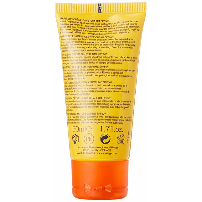 Uriage Bariésun Skin Shield Moisturizing Cream SPF50+ 50ml, 50 ml for Unisex