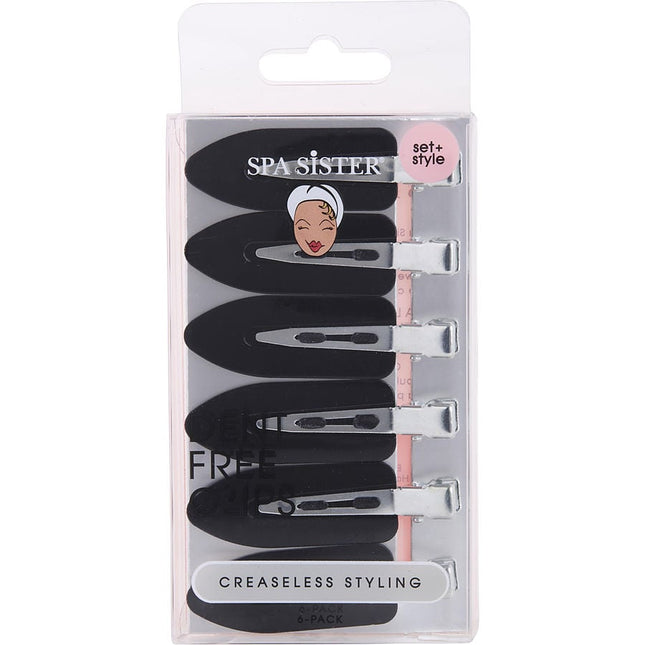 Spa Accessories Spa Sister Dent Free Clips - Black 6 Pcs