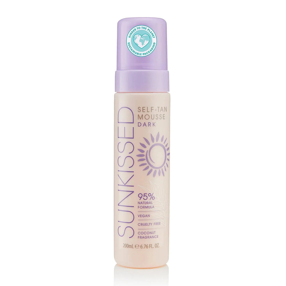 Sunkissed 95 Percent Natural Self Tan Mousse 200ml - Dark for Unisex