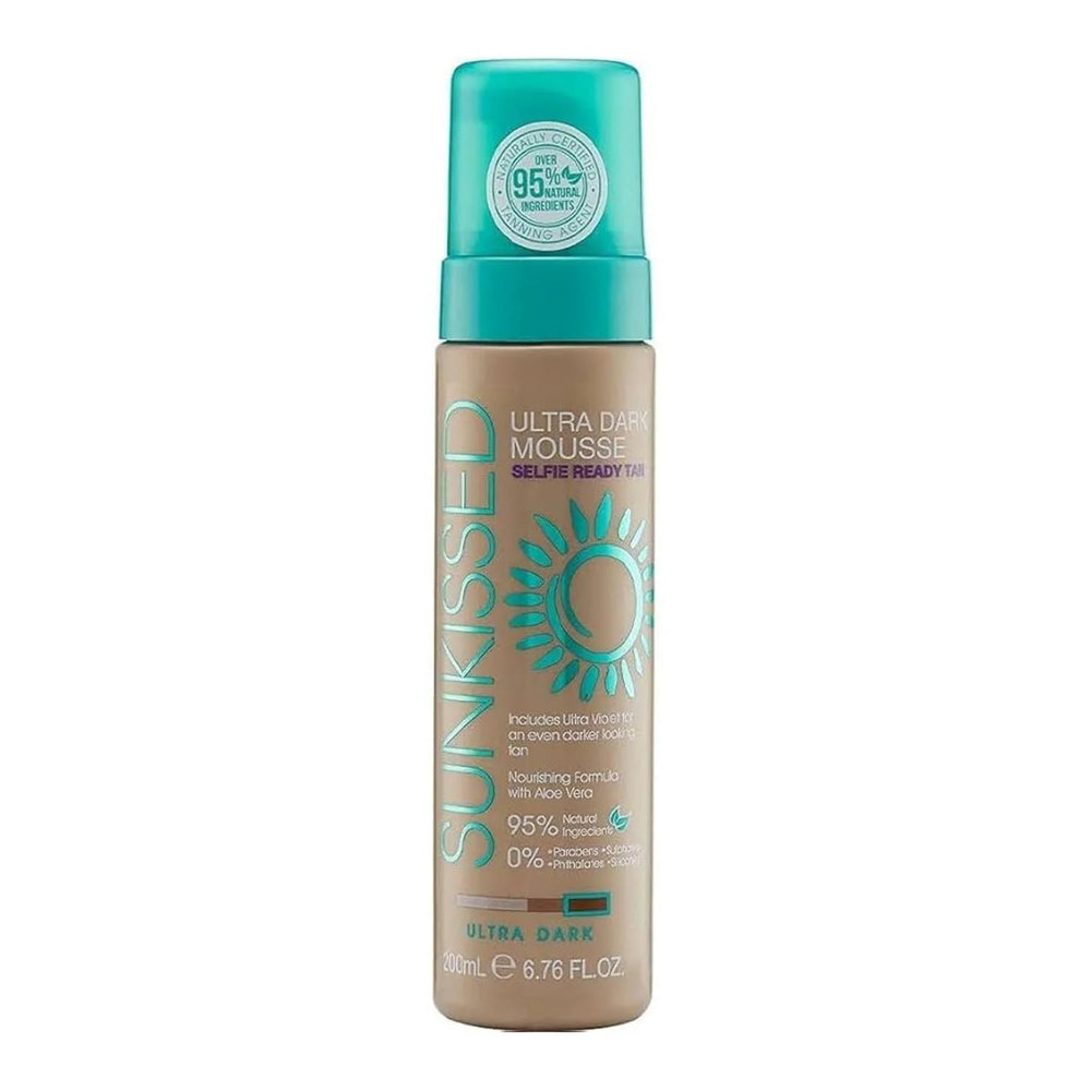 Sunkissed 95 Percent Natural Self Tan Mousse 200ml - Ultra Dark for Unisex