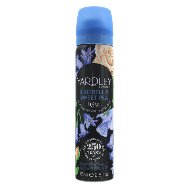 Yardley English Bluebell & Sweet Pea 75ml Body Spray, 75 ml for Women