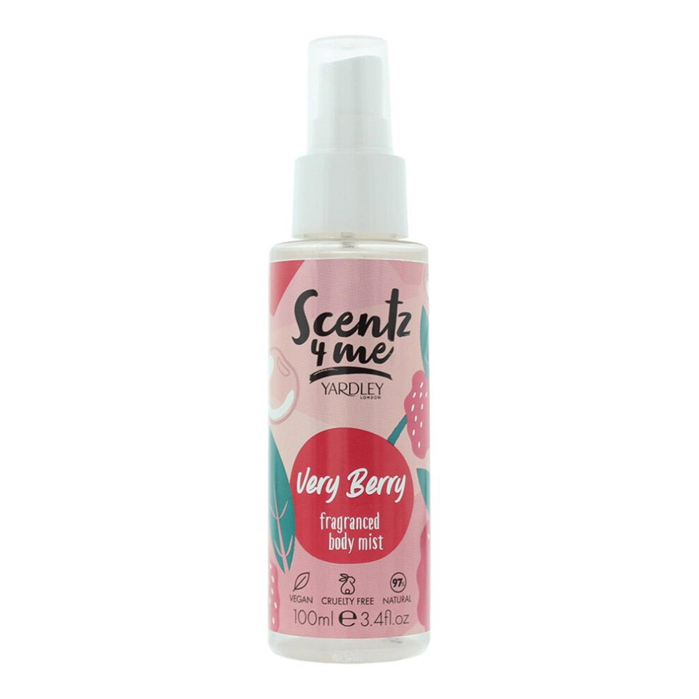 Yardley Scentz 4 Me Fragranced Body Mist 100ml Spray - Very Berry, 100 ml for Unisex