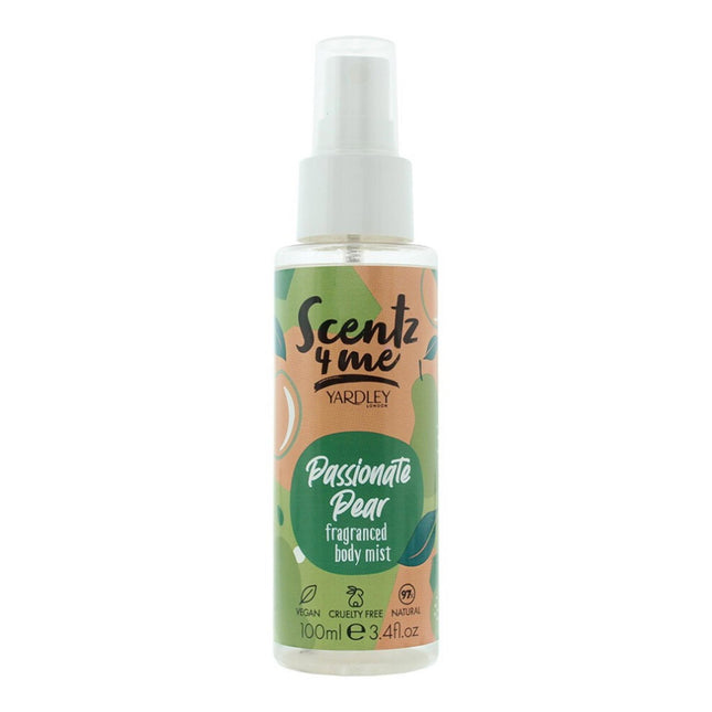 Yardley Scentz 4 Me Fragranced Body Mist 100ml Spray - Passionate Pear, 100 ml for Unisex