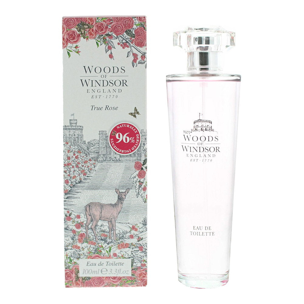 Woods of Windsor True Rose Eau de Toilette 100ml Spray, 100 ml for Women