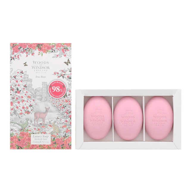 Woods Of Windsor True Rose Soap 60g - 3 Pieces for Unisex