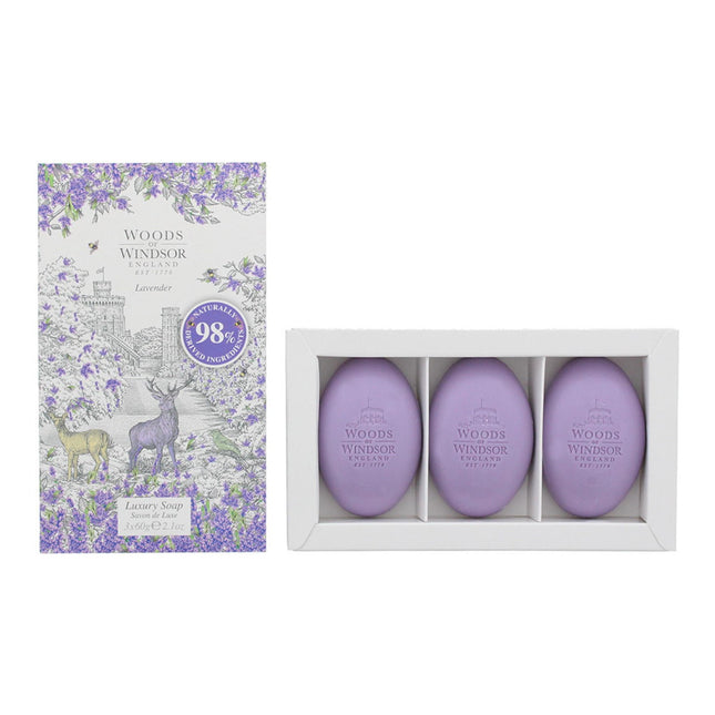 Woods of Windsor Lavender Soap 3 x 60g, 180 for Women