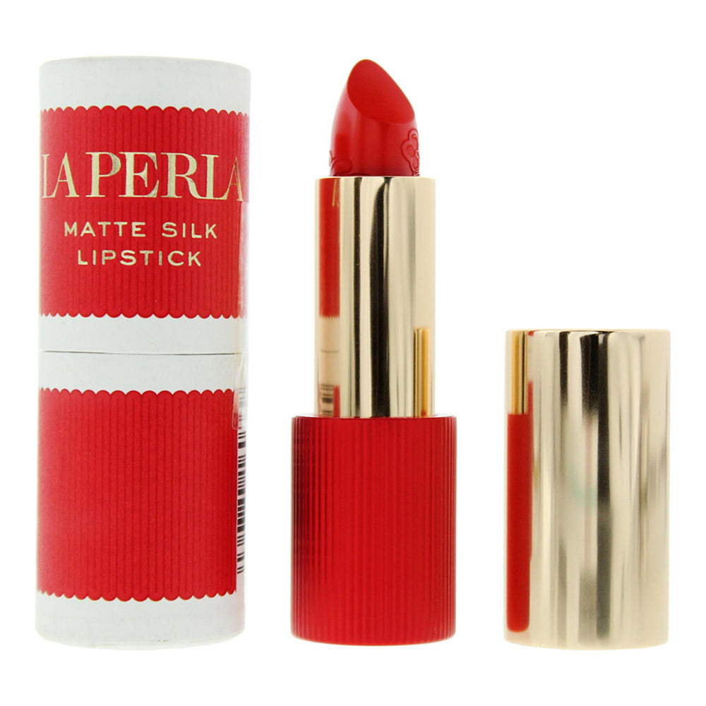 La Perla Matte Silk Lipstick - #104 - Tangelo Red - 3.5g, 3 g for Unisex