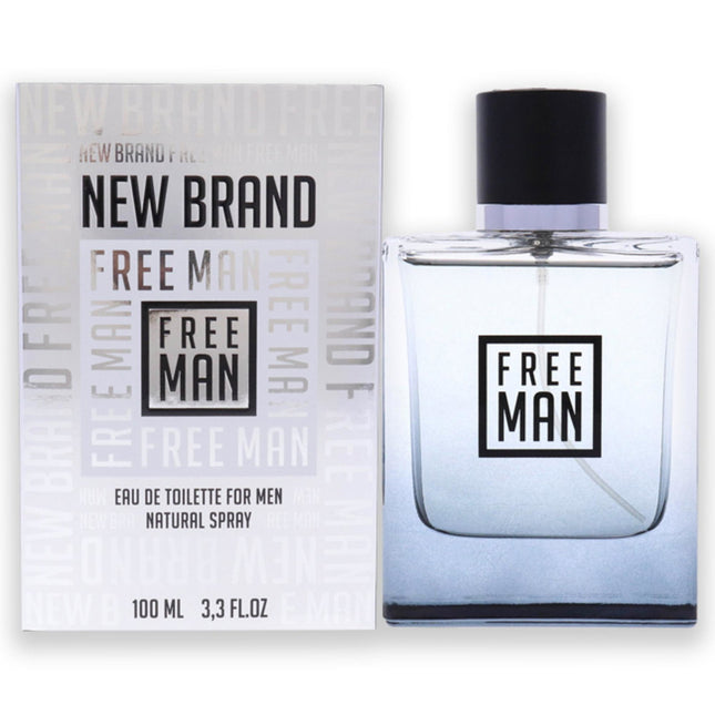 New Brand Parfums New Brand Free Man Eau de Toilette 100ml Spray, 100 ml for Men