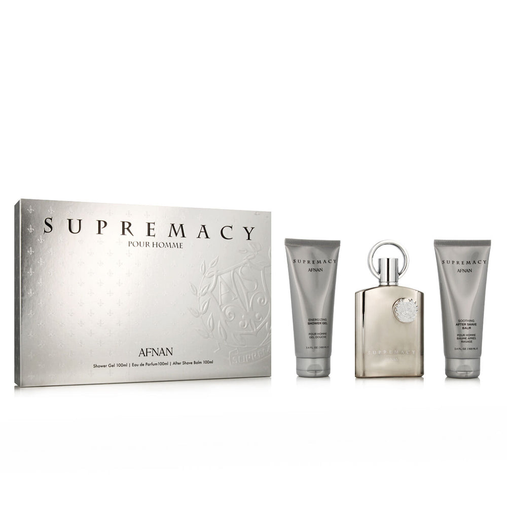 Afnan Perfumes Afnan Supremacy Silver Gift Set - EDP 100ml Spray + 150ml Shower Gel for Men