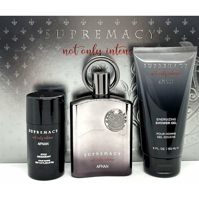 Afnan Perfumes Afnan Supremacy Not Only Intense Gift Set - EDP 100ml Spray + 150ml Shower Gel for Men