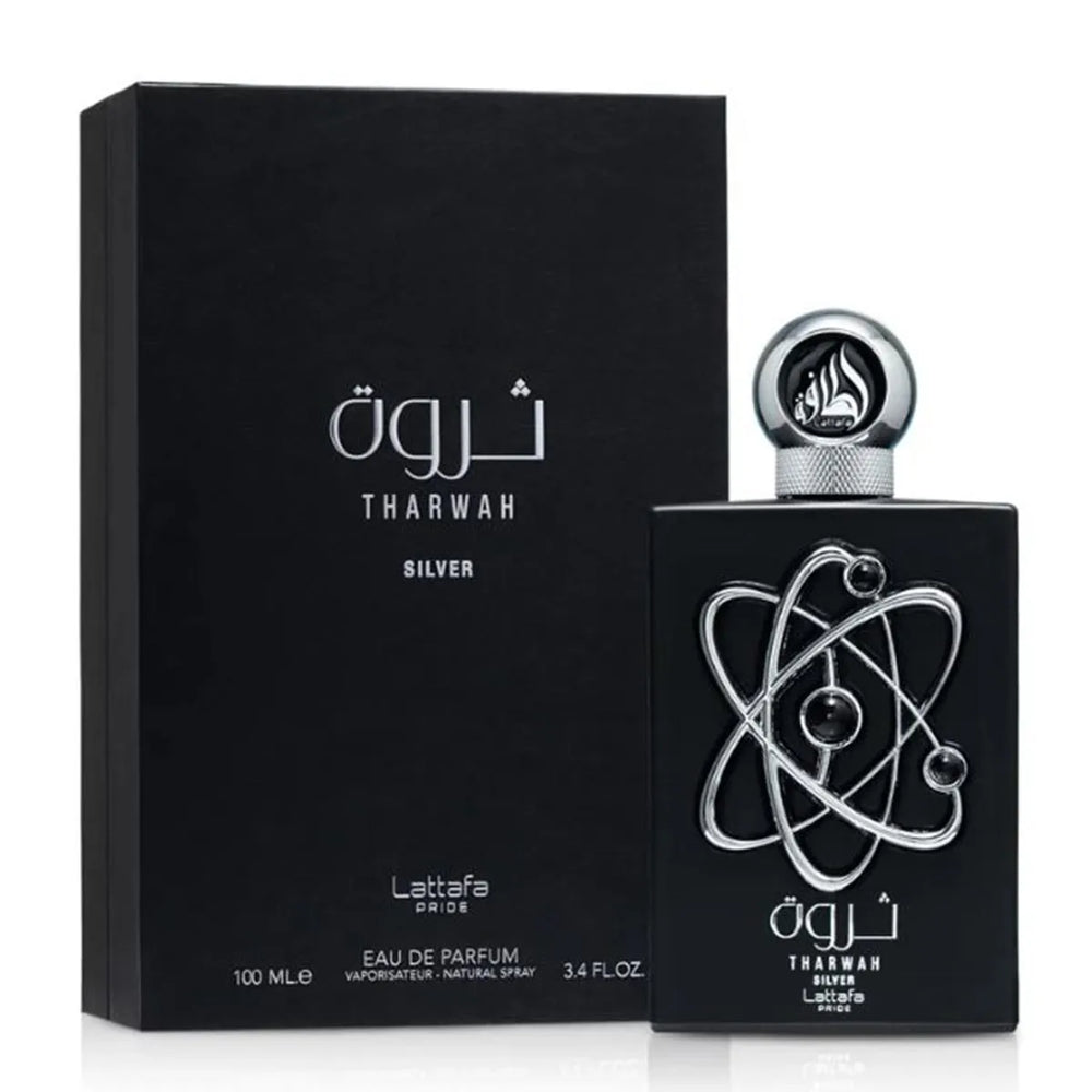 Lattafa Perfumes Tharwah Silver Eau de Parfum 100ml Spray, 100 ml for Men