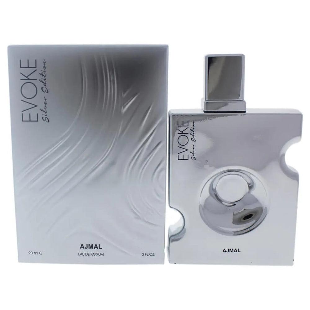 Ajmal Evoke Silver Edition Eau De Parfum 90ml Spray, 90 ml for Men