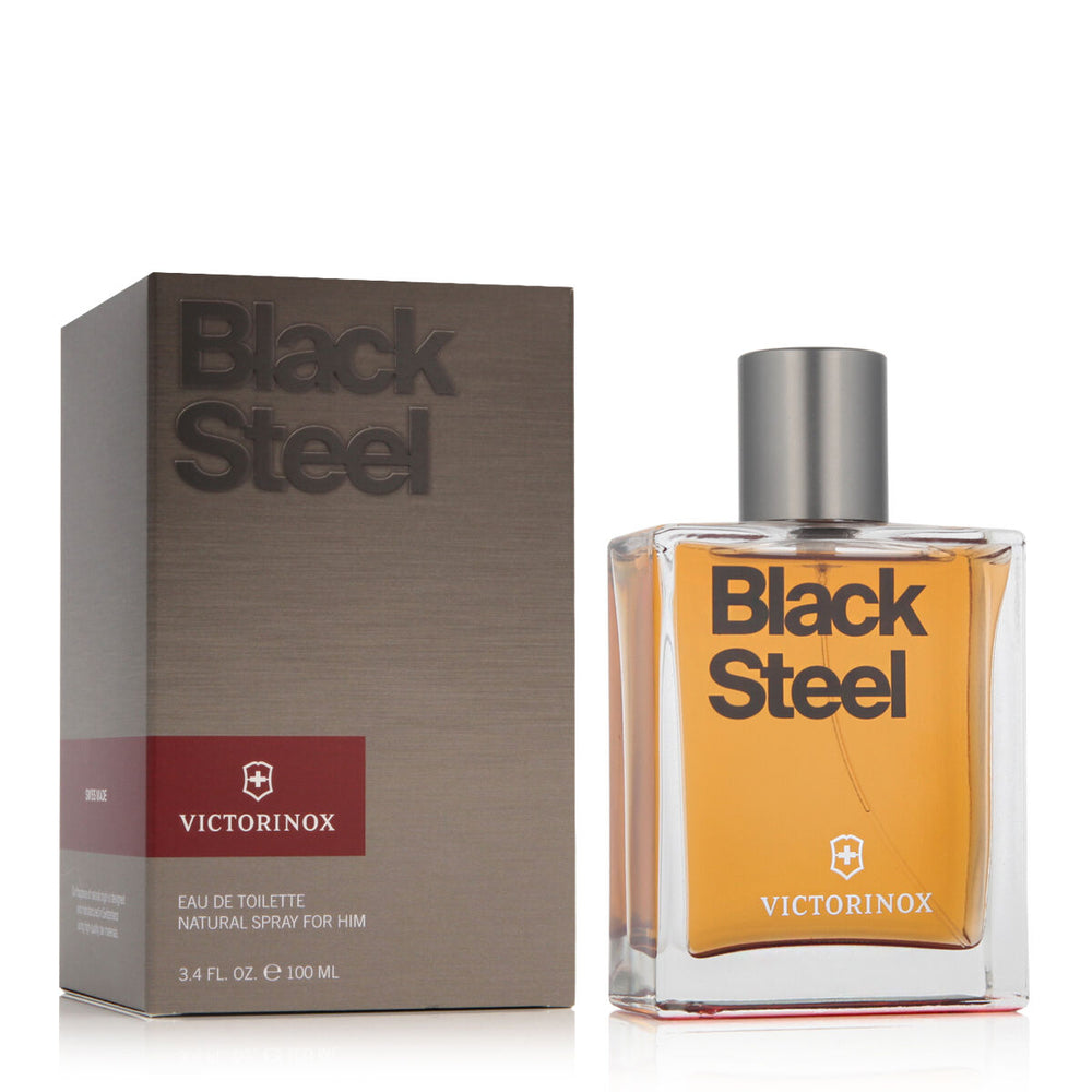 Swiss Army Victorinox Swiss Army Black Steel Eau de Toilette 100ml Spray, 100 ml for Men