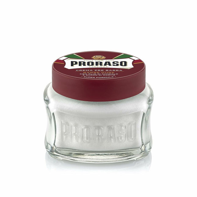 Proraso Red Pre-Shaving Cream with Sandalwood & Shea Butter 100ml, 100 ml for Men