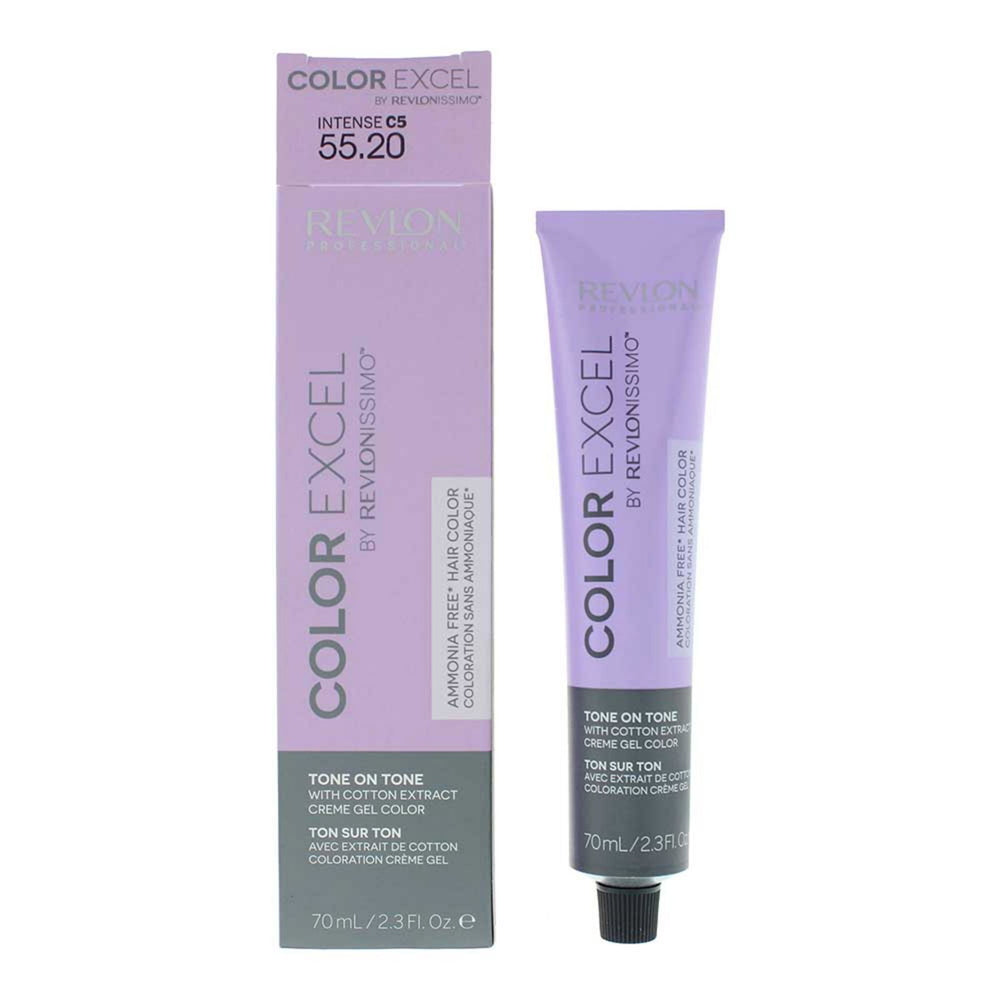 Revlon Revlonissimo Color Excel Creme Gel Hair Colour 70ml - 55.20 Intense Light Burgundy, 70 ml for Unisex