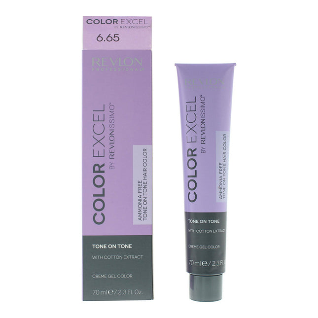 Revlon Revlonissimo Color Excel Creme Gel Hair Colour 70ml - 6.65 Dark Red Mahogany Blonde, 70 ml for Unisex