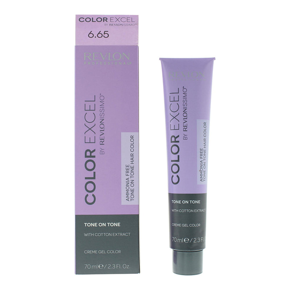 Revlon Revlonissimo Color Excel Creme Gel Hair Colour 70ml - 6.65 Dark Red Mahogany Blonde, 70 ml for Unisex