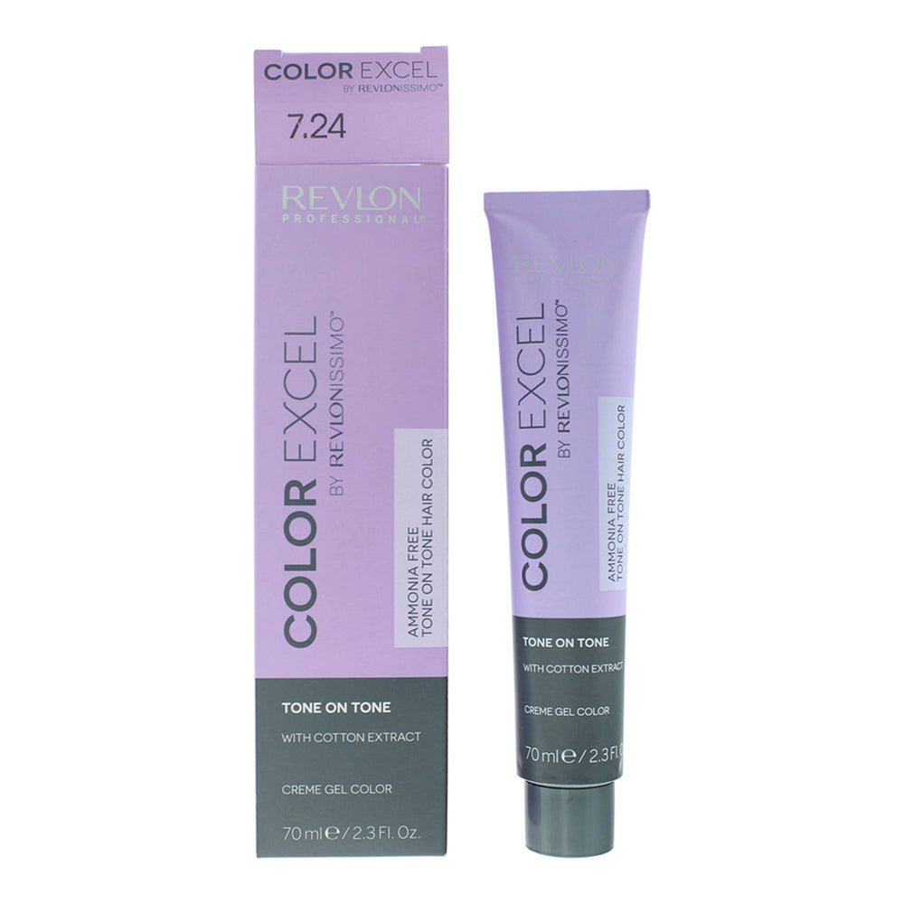 Revlon Revlonissimo Colorsmetique Colour Excel 70ml - 7.24 Medium Iridescent Copper Blonde, 70 ml for Women