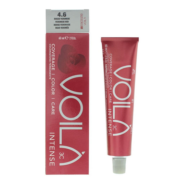 Intercosmo Voila Intense Hair Color 60ml - 4.6 Veronese Red, 60 ml for Unisex