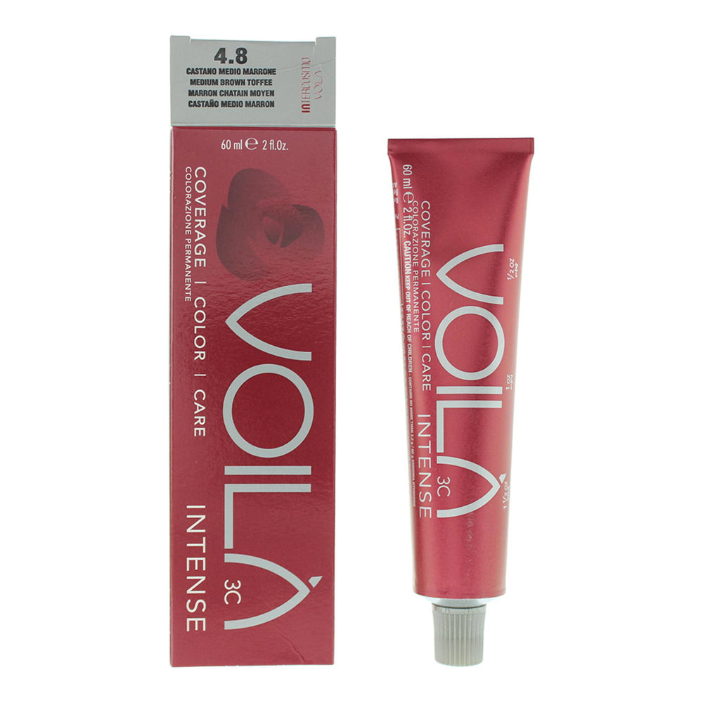 Intercosmo Voilà 3C Intense 60ml - 4.8 Medium Brown Toffee, 60 ml for Women