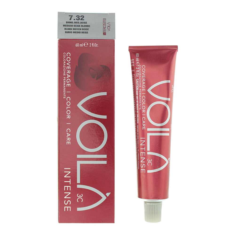 Intercosmo Voilà 3C Intense 60ml - 7.32 Medium Beige Blonde, 60 ml for Women