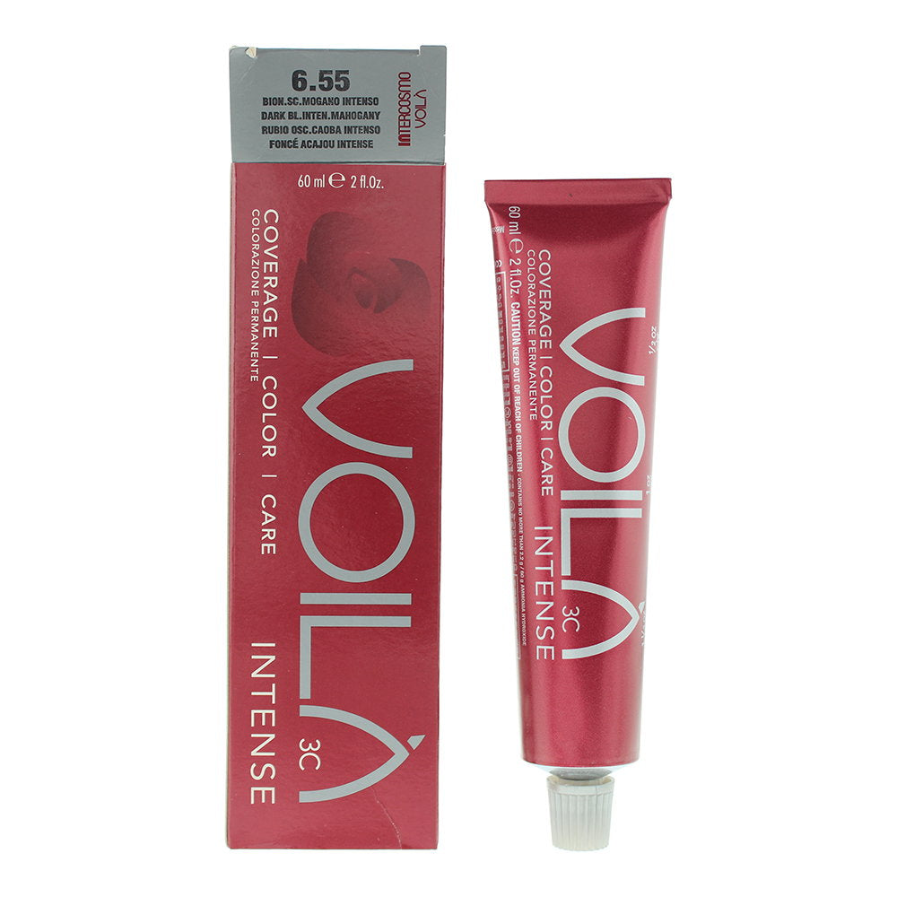 Intercosmo Voilà 3C Intense 60ml - 6.55 Dark Blonde Intense Mahogany, 60 ml for Women