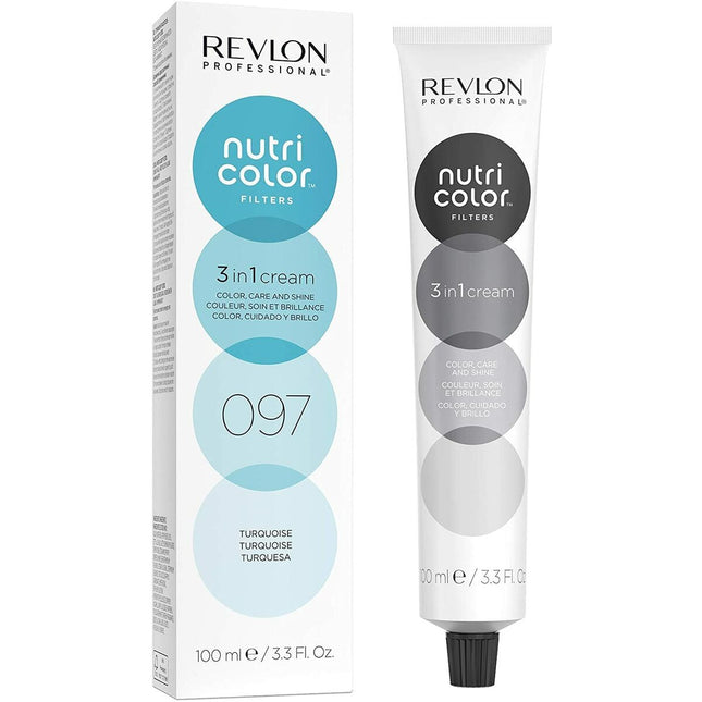 Revlon Nutri Color Filters 3 in 1 Cream Hair Colourant 100ml - 097 Turquoise, 100 ml for Unisex