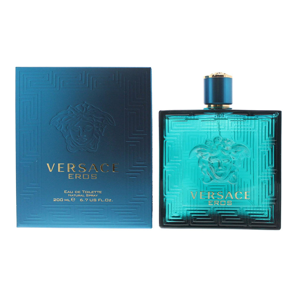 Versace Eros Eau de Toilette 200ml Spray, 200 ml for Men