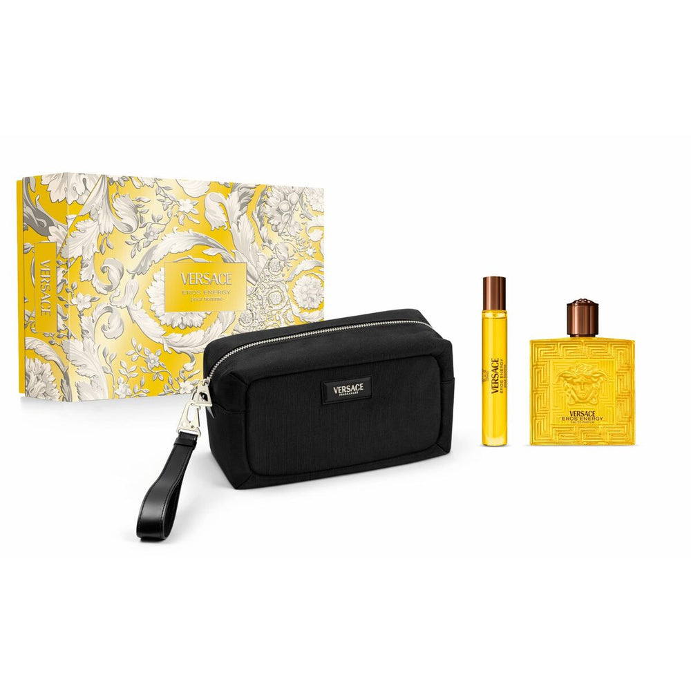 Versace Eros Energy Gift Set 100ml EDP + 10ml EDP + Toiletry Bag for Men