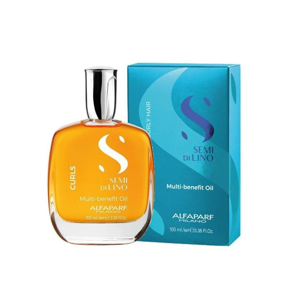 Alfaparf Milano Alfaparf Semi di Lino Curl Multi-benefit Hair Oil 100ml, 100 ml for Unisex