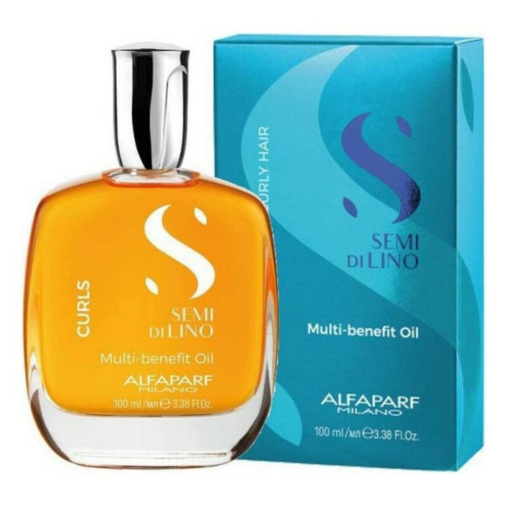Alfaparf Milano Alfaparf Semi di Lino Curl Multi-benefit Hair Oil 100ml, 100 ml for Unisex