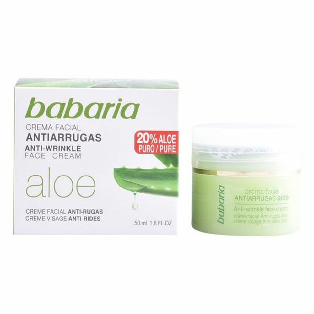 Babaria Naturals Aloe Vera Anti-wrinkle Moisturising Face Cream 50ml, 50 ml for Women