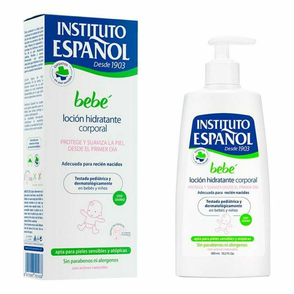Instituto Español Bebé Baby Moisturizing Body Lotion Newborn Sensitive Skin Without Allergens 300ml, 300 ml for Unisex