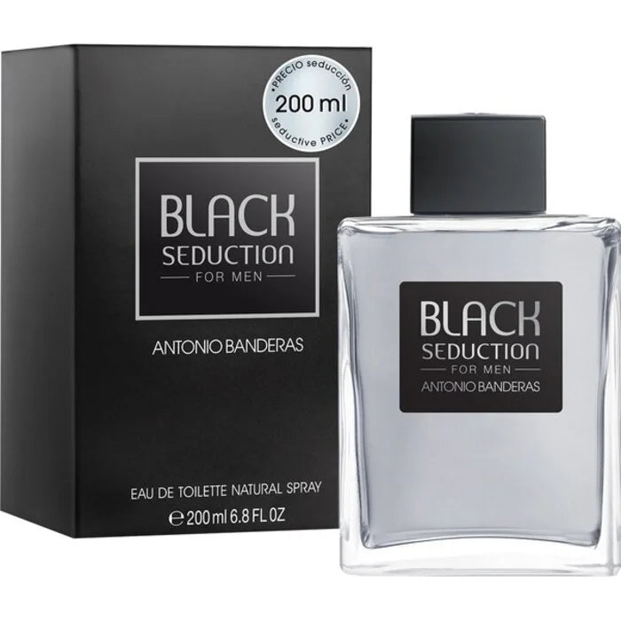 Antonio Banderas Seduction In Black Eau de Toilette 200ml Spray, 200 ml for Men