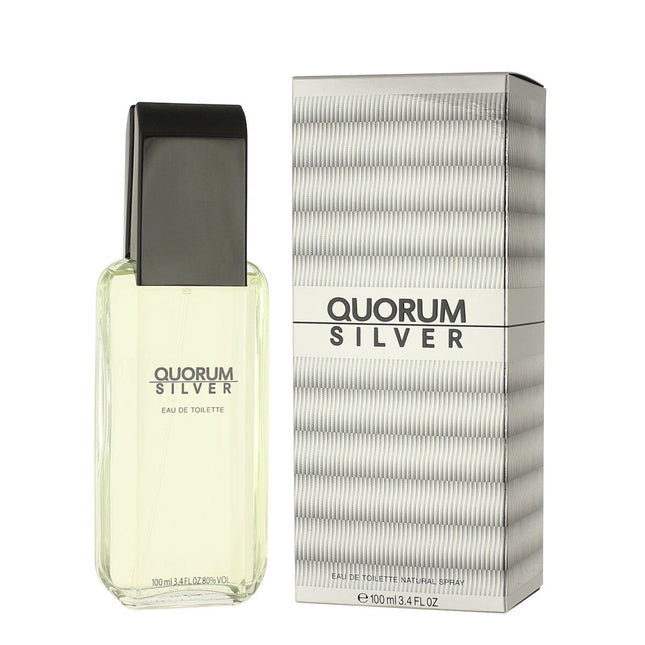Antonio Puig Quorum Silver Eau de Toilette 100ml Spray, 100 ml for Men
