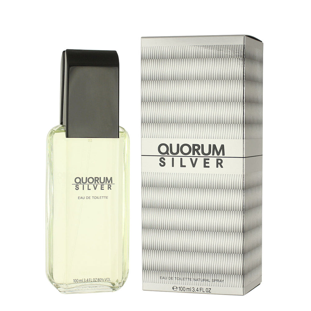 Antonio Puig Quorum Silver Eau de Toilette 100ml Spray, 100 ml for Men